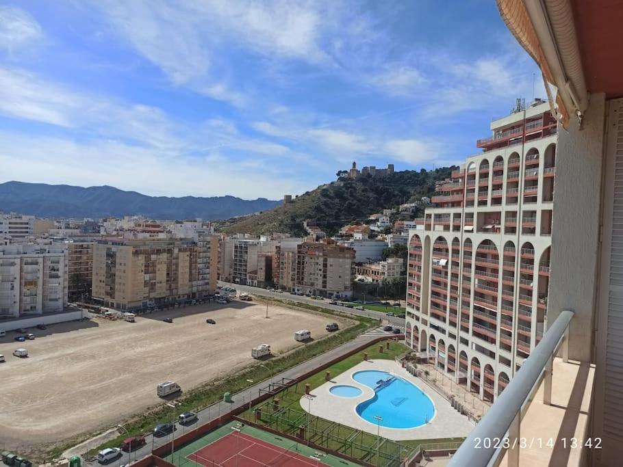 Espectacular Terraza Y Vistas En 1A Linea De Playa Apartment Cullera Bagian luar foto