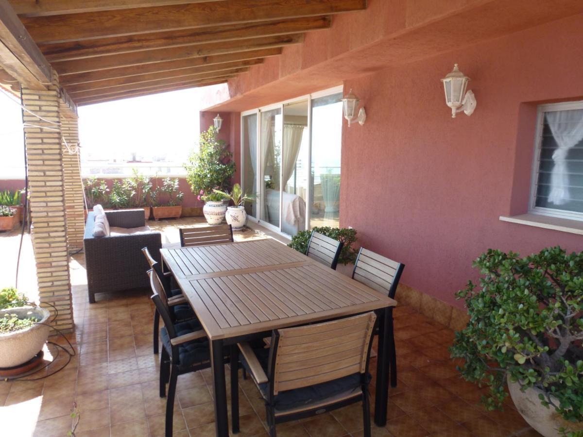 Espectacular Terraza Y Vistas En 1A Linea De Playa Apartment Cullera Bagian luar foto